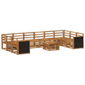 Outdoor-Sofagarnitur 8 pcs Natur Massivholz Akazie
