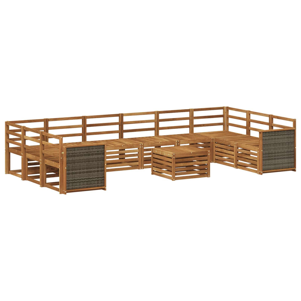 Outdoor-Sofagarnitur 8 pcs Natur Massivholz Akazie
