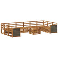 Outdoor-Sofagarnitur 8 pcs Natur Massivholz Akazie