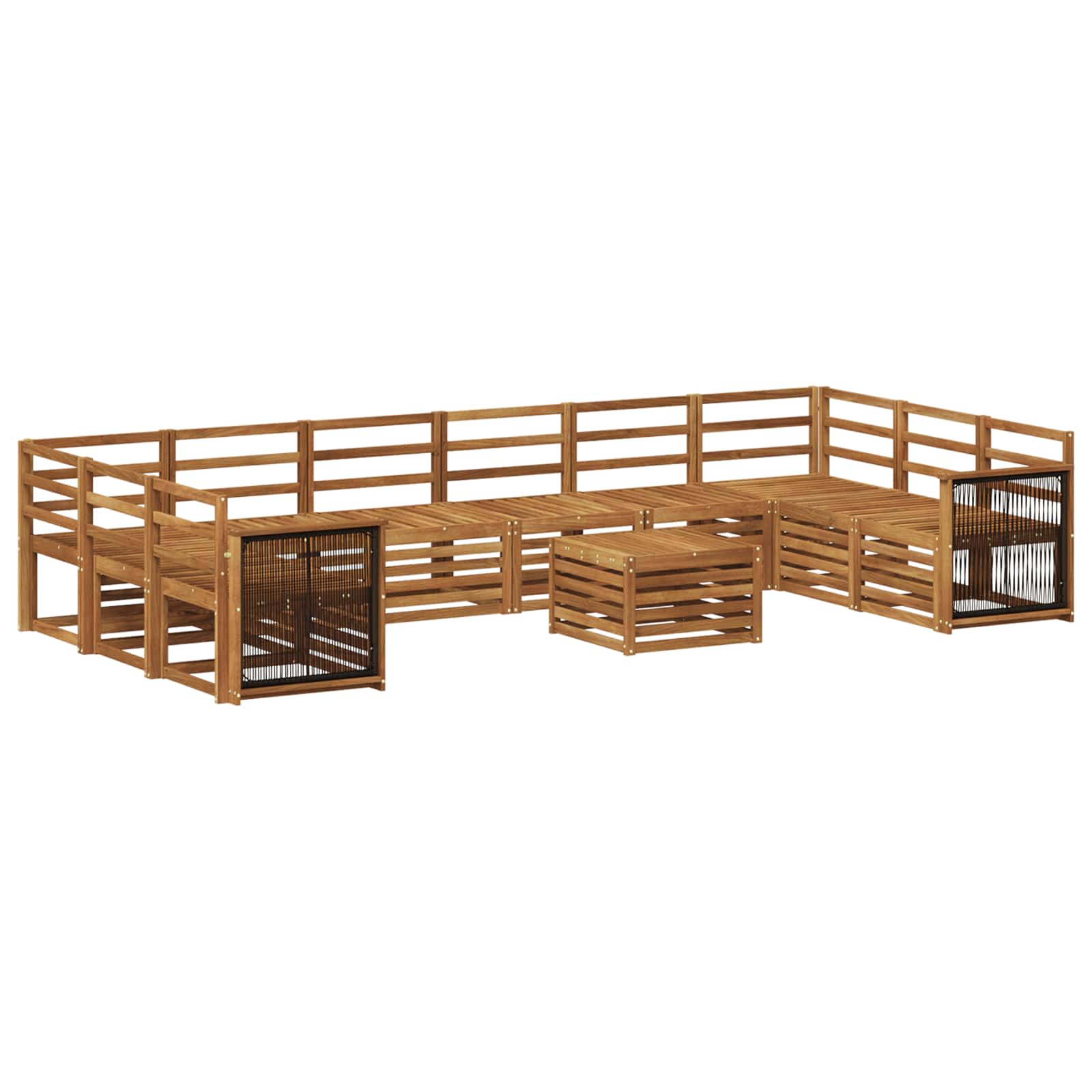 Outdoor-Sofagarnitur 8 pcs Natur Massivholz Akazie