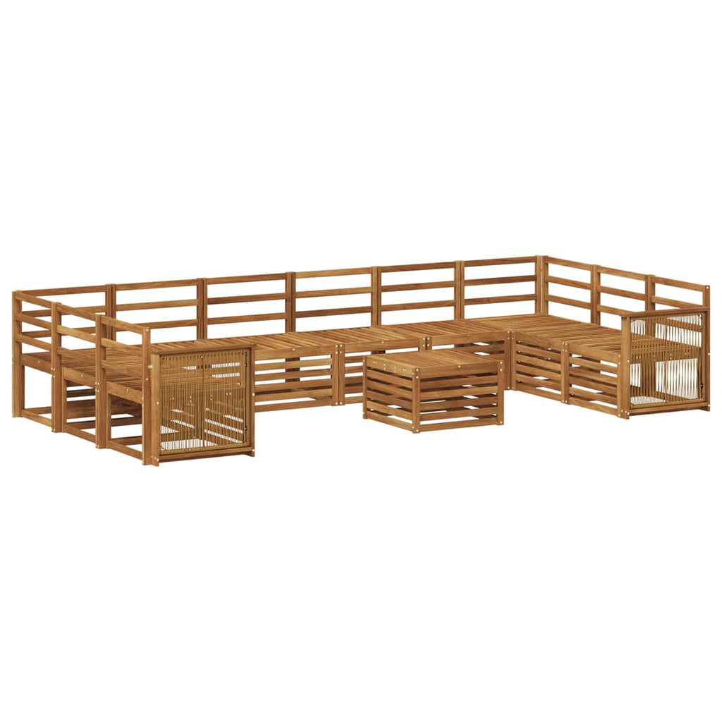 Outdoor-Sofagarnitur 8 pcs Natur Massivholz Akazie