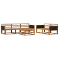 Outdoor-Sofagarnitur 6 pcs Natur Massivholz Akazie