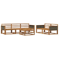 Outdoor-Sofagarnitur 6 pcs Natur Massivholz Akazie