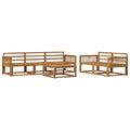 Outdoor-Sofagarnitur 6 pcs Natur Massivholz Akazie