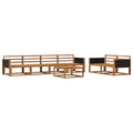 Outdoor-Sofagarnitur 7 pcs Natur Massivholz Akazie