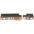 Outdoor-Sofagarnitur 7 pcs Natur und Anthrazit