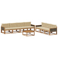 Outdoor-Sofagarnitur mit Kissen 8 pcs Natur und Beige