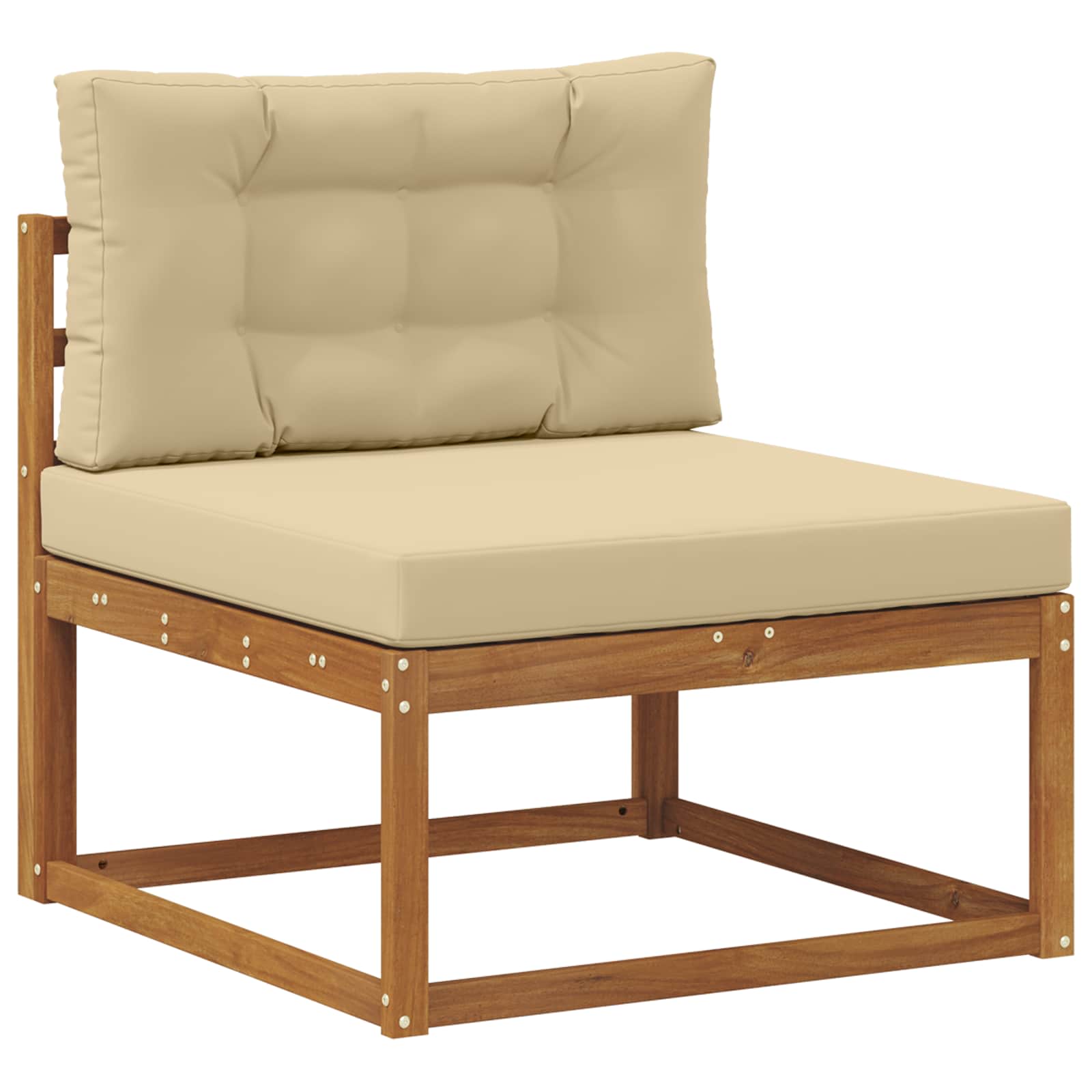 Outdoor-Sofagarnitur mit Kissen 8 pcs Natur und Beige