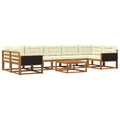 Outdoor-Sofagarnitur 8 pcs Natur und Creme