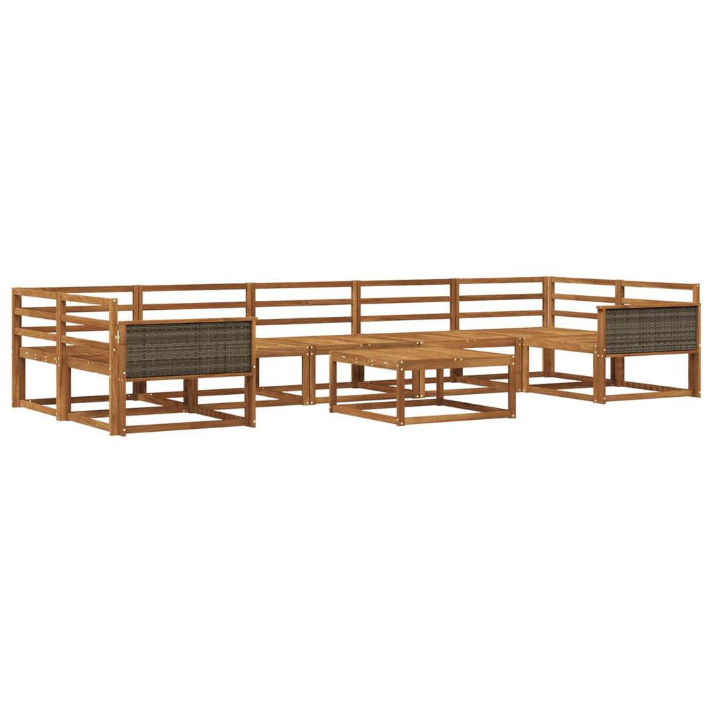 Outdoor-Sofagarnitur 8 pcs Natur Massivholz Akazie