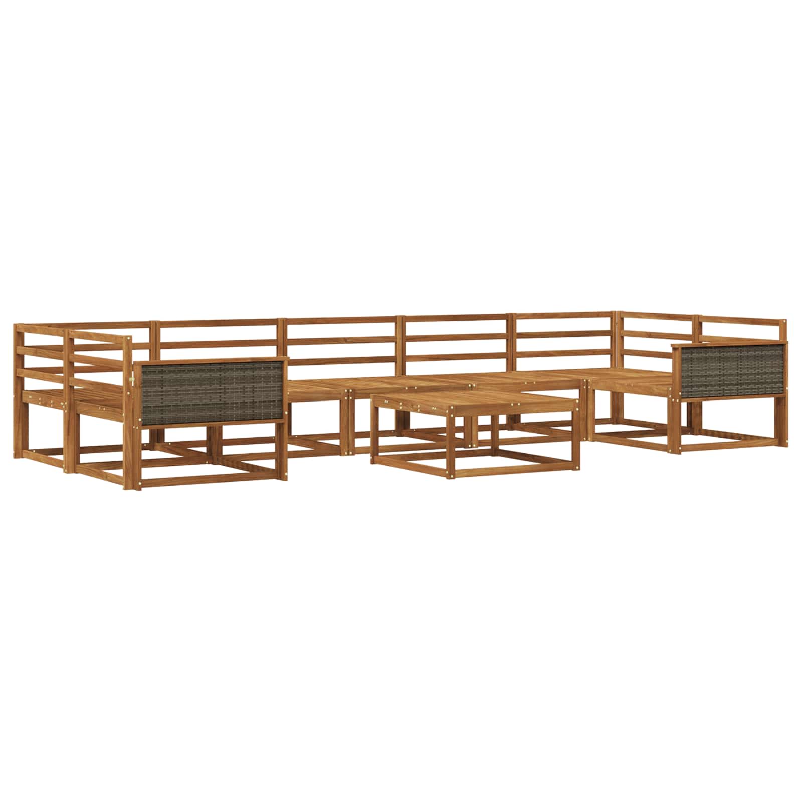 Outdoor-Sofagarnitur 8 pcs Natur Massivholz Akazie