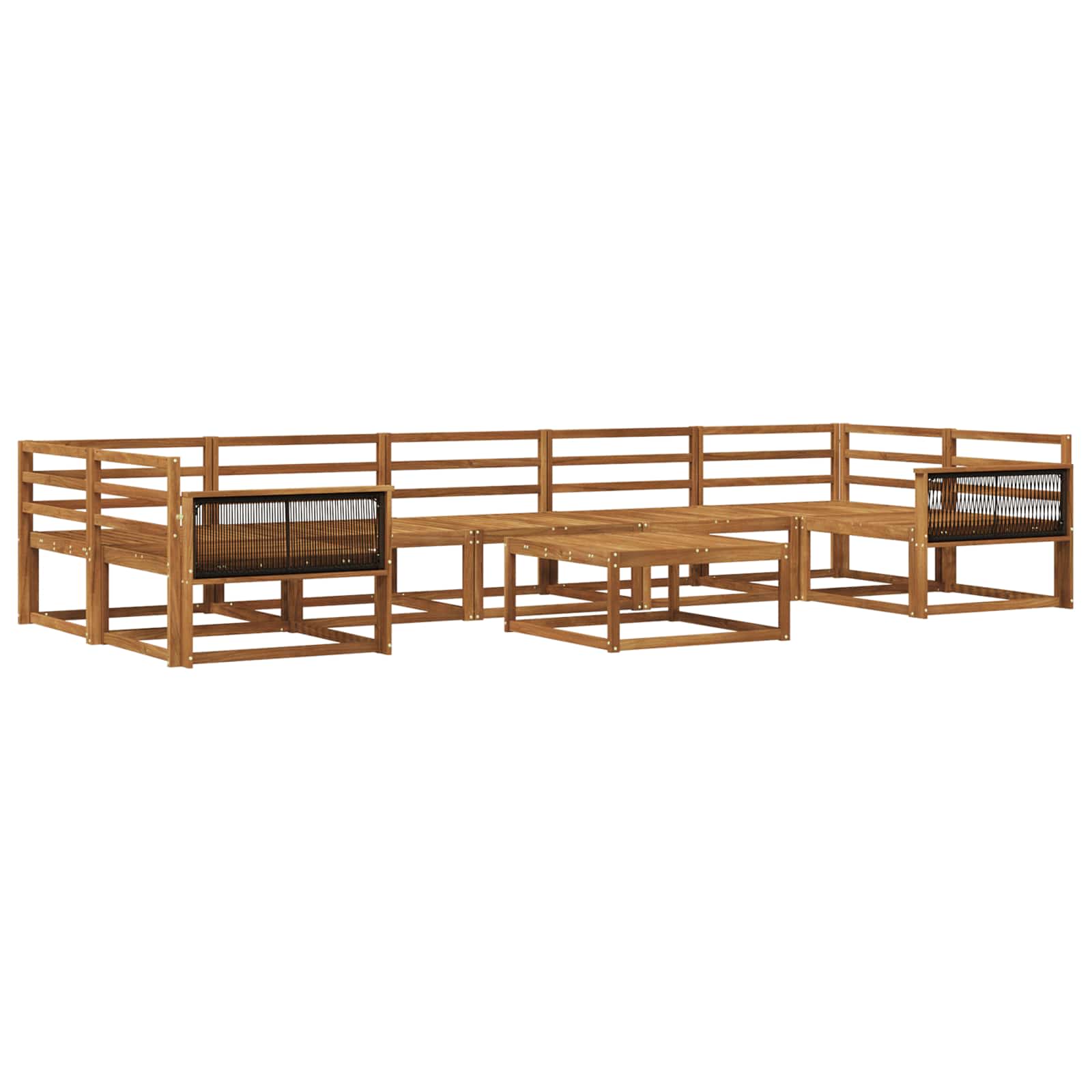 Outdoor-Sofagarnitur 8 pcs Natur Massivholz Akazie