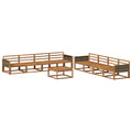 Outdoor-Sofagarnitur 9 pcs Natur Massivholz Akazie