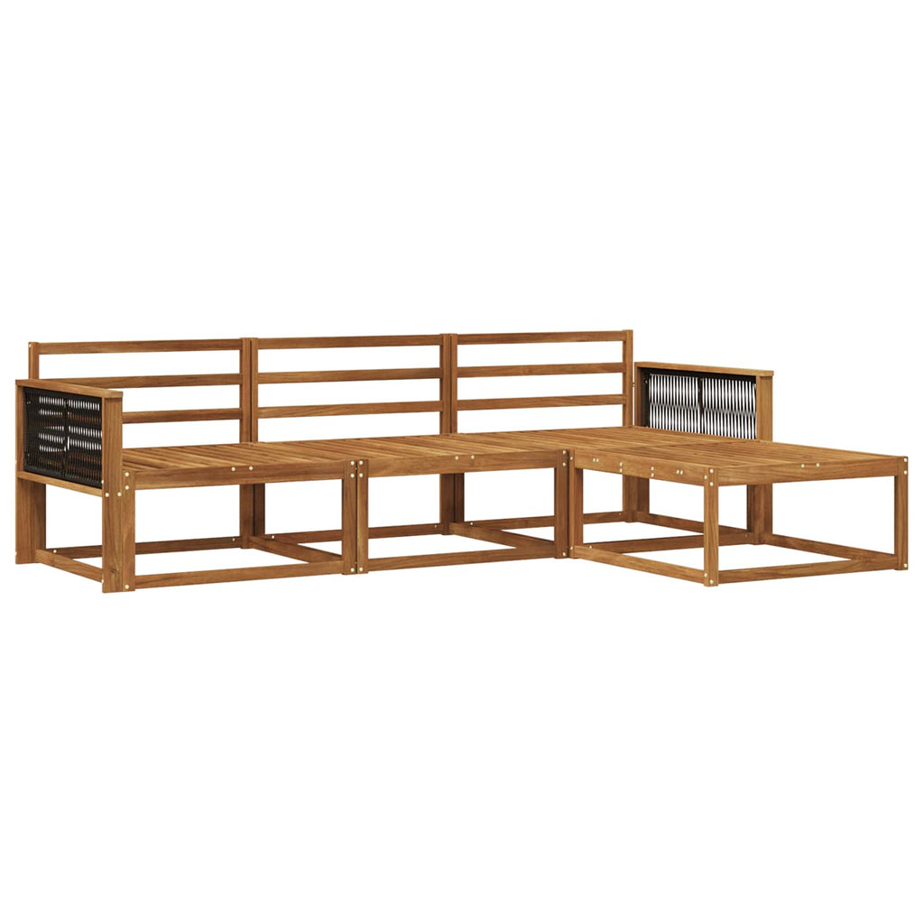 Outdoor-Sofagarnitur 4 pcs Natur Massivholz Akazie