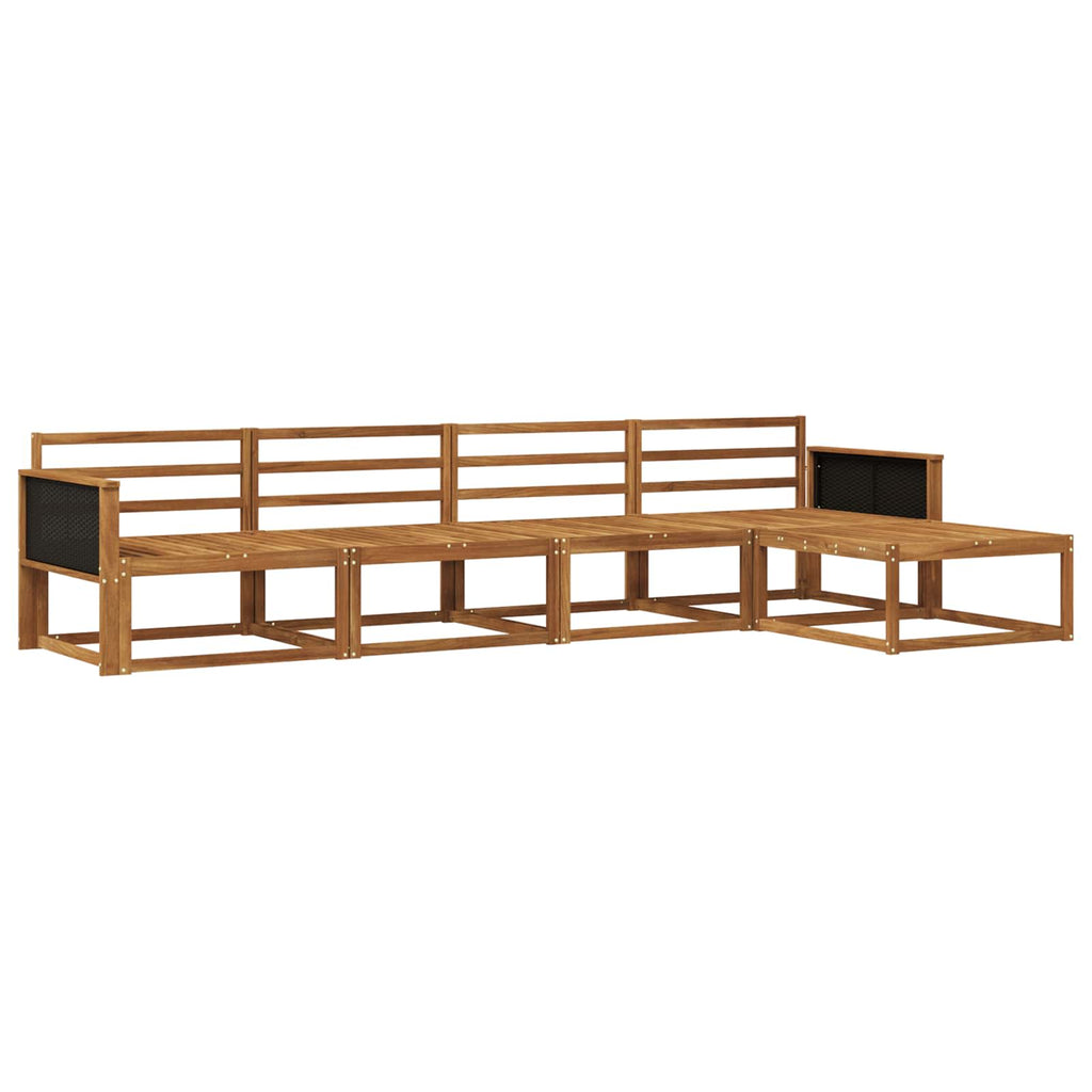 Outdoor-Sofagarnitur 5 pcs Natur Massivholz Akazie