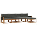 Outdoor-Sofagarnitur 5 pcs Natur und Anthrazit