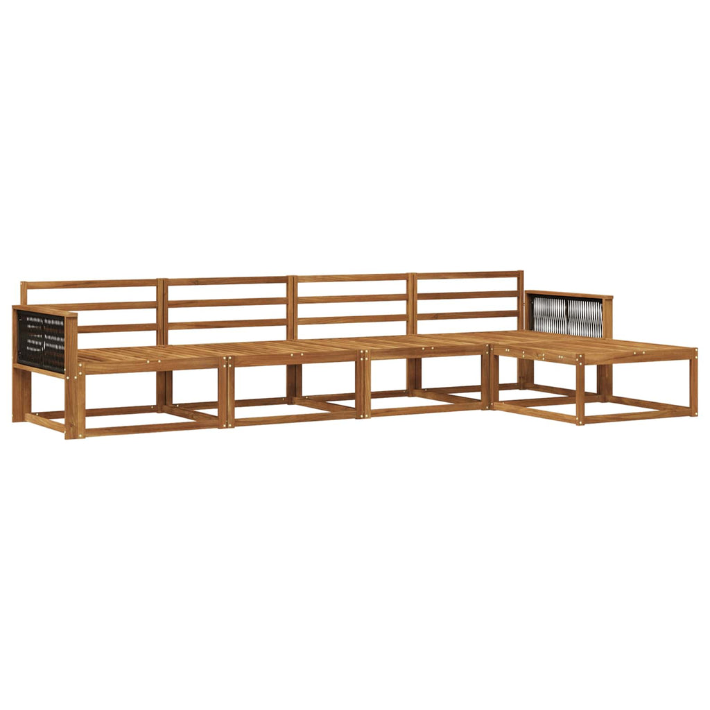 Outdoor-Sofagarnitur 5 pcs Natur Massivholz Akazie