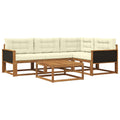 Outdoor-Sofagarnitur 5 pcs Natur und Creme