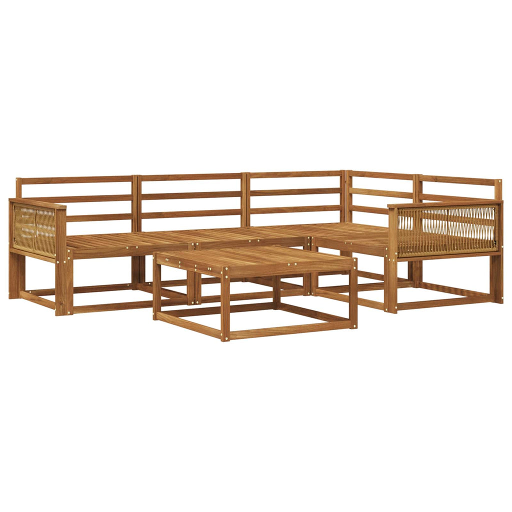 Outdoor-Sofagarnitur 5 pcs Natur Massivholz Akazie
