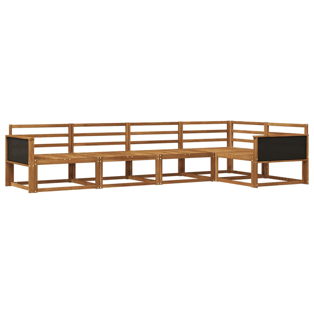 Outdoor-Sofagarnitur 5 pcs Natur Massivholz Akazie