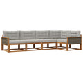 Outdoor-Sofagarnitur 5 pcs Natur und Hellgrau