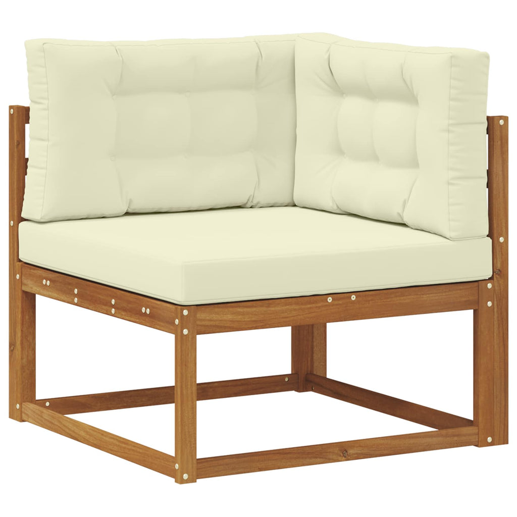 Outdoor-Sofagarnitur mit Kissen 6 pcs Natur und Creme
