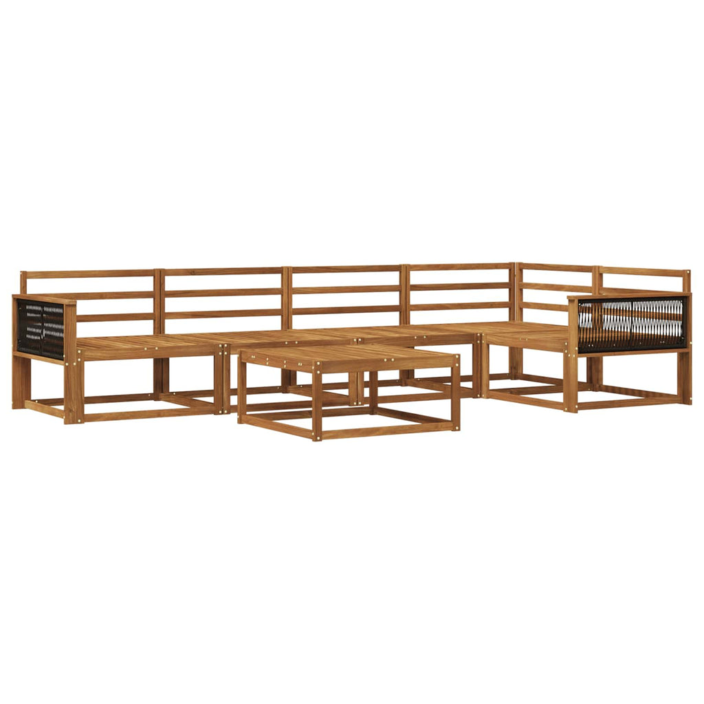 Outdoor-Sofagarnitur 6 pcs Natur Massivholz Akazie