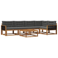 Outdoor-Sofagarnitur mit Kissen 6 pcs Natur und Anthrazit