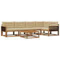 Outdoor-Sofagarnitur mit Kissen 6 pcs Natur und Beige