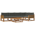 Outdoor-Sofagarnitur mit Kissen 6 pcs Natur und Anthrazit