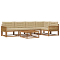 Outdoor-Sofagarnitur mit Kissen 6 pcs Natur und Beige