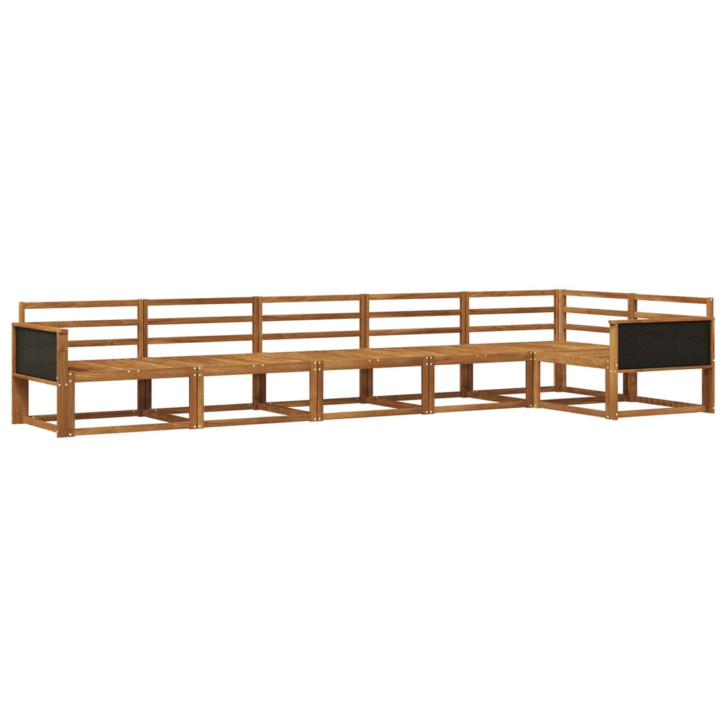 Outdoor-Sofagarnitur 6 pcs Natur Massivholz Akazie