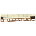 Outdoor-Sofagarnitur mit Kissen 6 pcs Natur und Creme