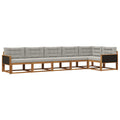 Outdoor-Sofagarnitur mit Kissen 6 pcs Natur und Hellgrau