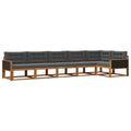 Outdoor-Sofagarnitur mit Kissen 6 pcs Natur und Anthrazit