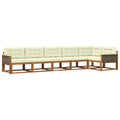 Outdoor-Sofagarnitur mit Kissen 6 pcs Natur und Creme