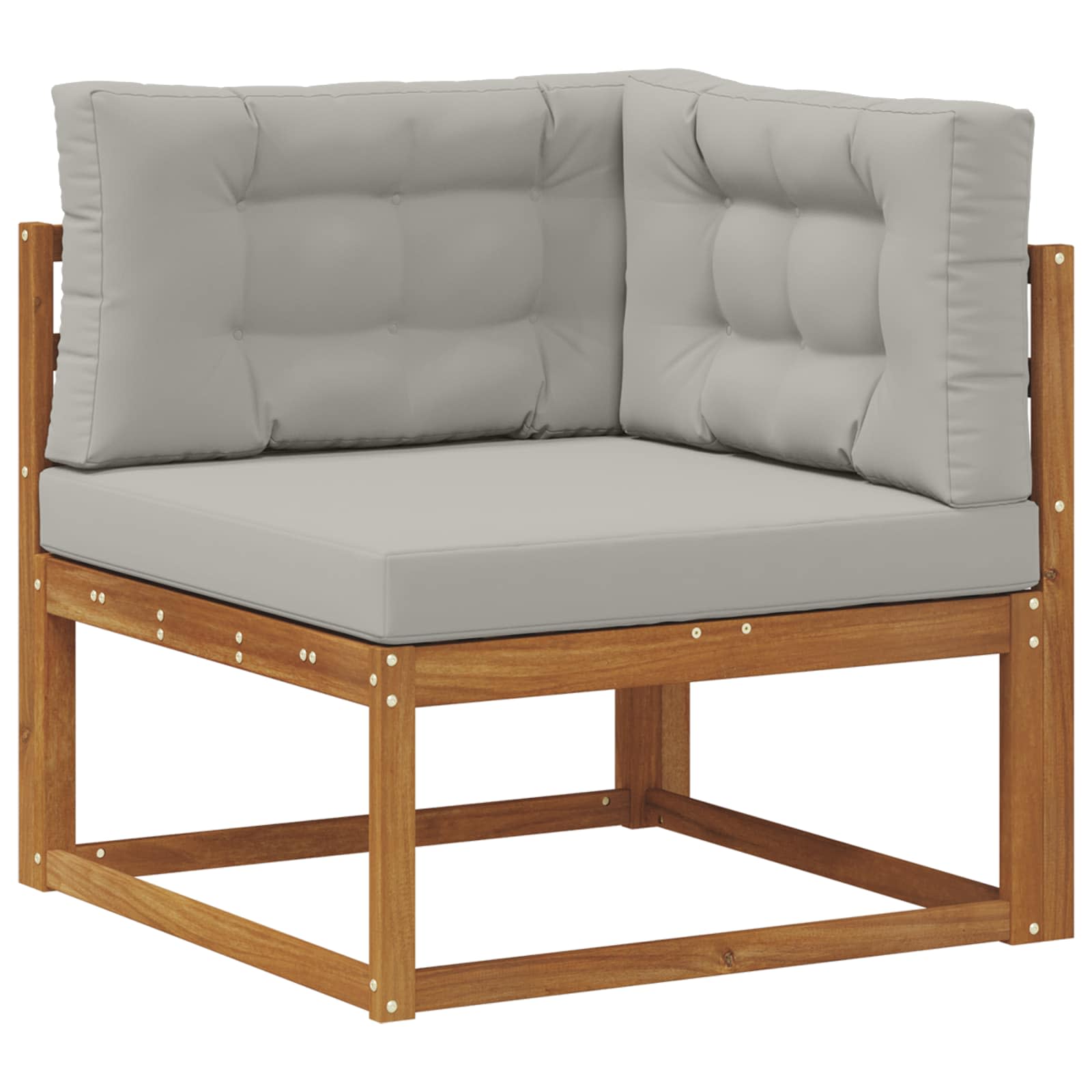 Outdoor-Sofagarnitur mit Kissen 6 pcs Natur und Hellgrau