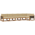 Outdoor-Sofagarnitur mit Kissen 6 pcs Natur und Beige