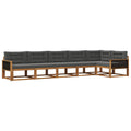 Outdoor-Sofagarnitur 6 pcs Natur und Anthrazit