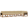 Outdoor-Sofagarnitur mit Kissen 6 pcs Natur und Beige