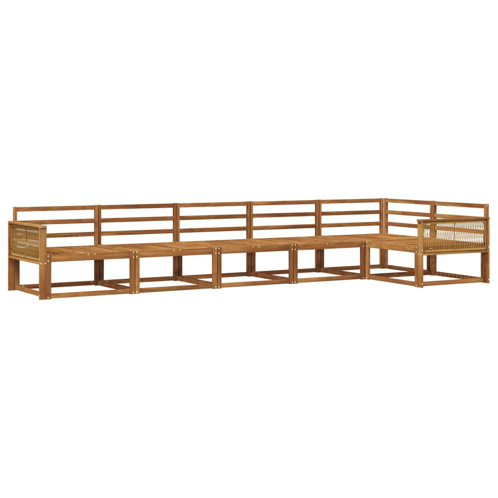Outdoor-Sofagarnitur 6 pcs Natur Massivholz Akazie