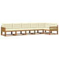 Outdoor-Sofagarnitur mit Kissen 6 pcs Natur und Creme