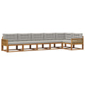 Outdoor-Sofagarnitur mit Kissen 6 pcs Natur und Hellgrau