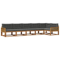 Outdoor-Sofagarnitur mit Kissen 6 pcs Natur und Anthrazit
