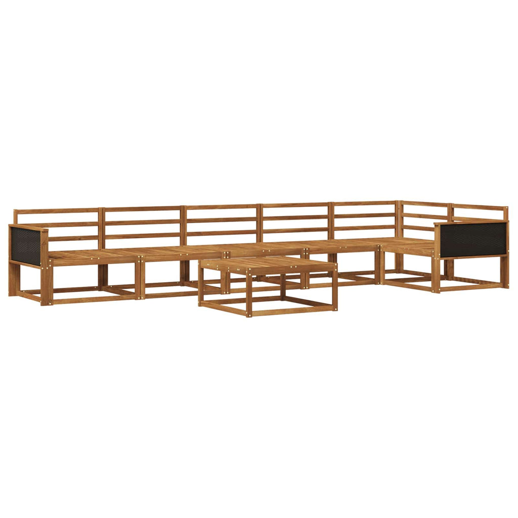 Outdoor-Sofagarnitur 7 pcs Natur Massivholz Akazie