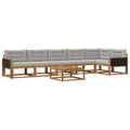 Outdoor-Sofagarnitur mit Kissen 7 pcs Natur und Hellgrau