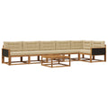 Outdoor-Sofagarnitur mit Kissen 7 pcs Natur und Beige