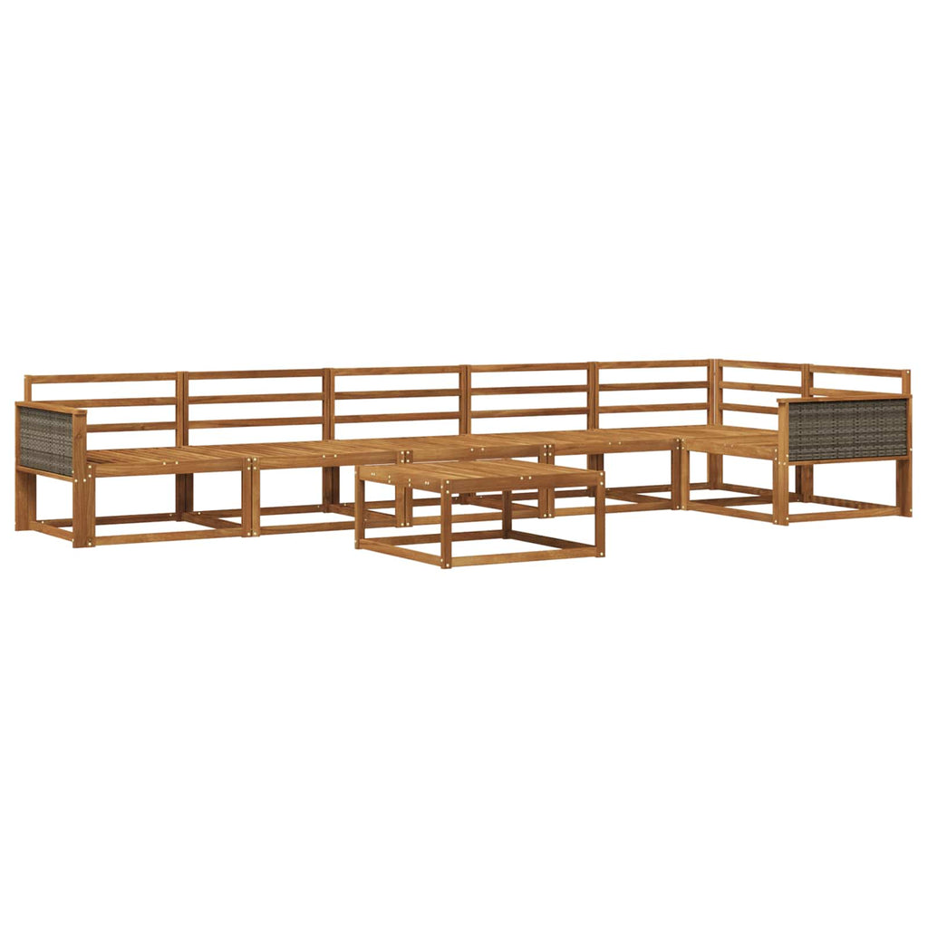 Outdoor-Sofagarnitur 7 pcs Natur Massivholz Akazie