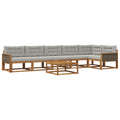 Outdoor-Sofagarnitur mit Kissen 7 pcs Natur und Hellgrau