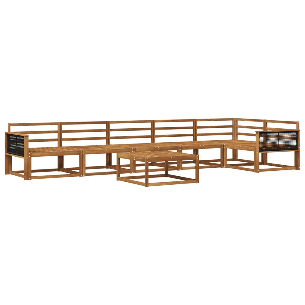 Outdoor-Sofagarnitur 7 pcs Natur Massivholz Akazie